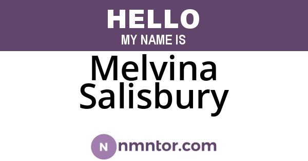 Melvina Salisbury