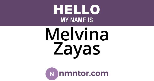 Melvina Zayas