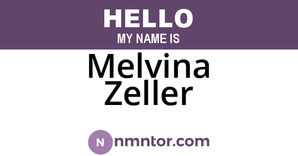 Melvina Zeller