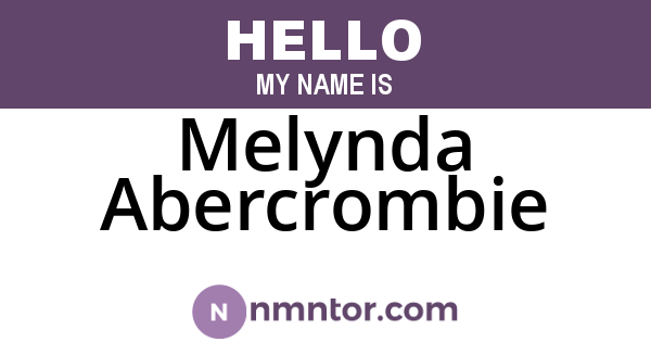 Melynda Abercrombie