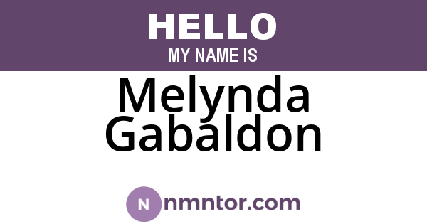Melynda Gabaldon