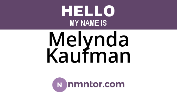 Melynda Kaufman