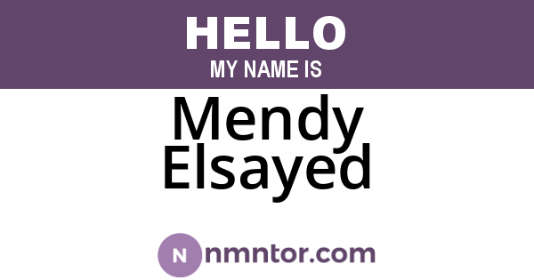 Mendy Elsayed