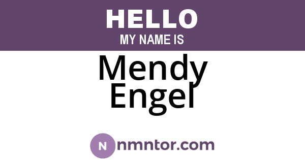 Mendy Engel