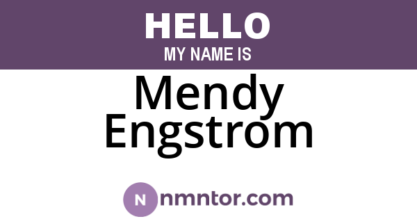 Mendy Engstrom
