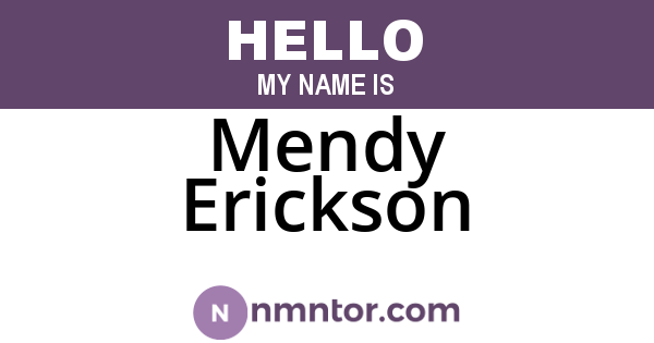 Mendy Erickson