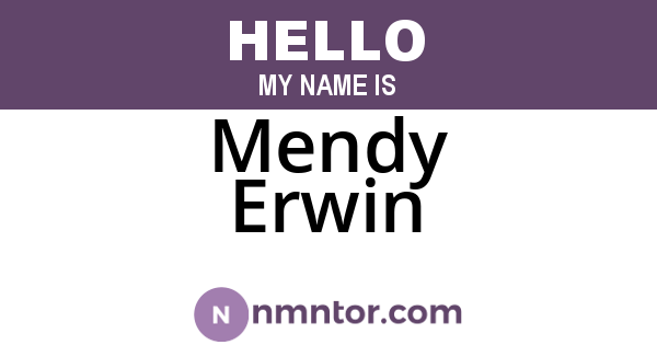 Mendy Erwin
