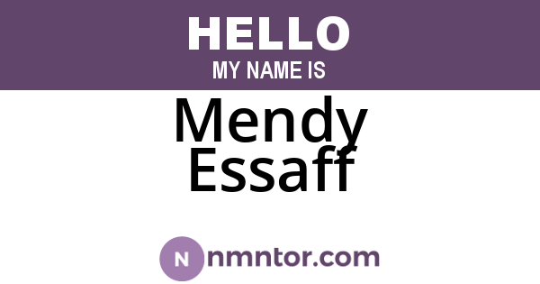 Mendy Essaff