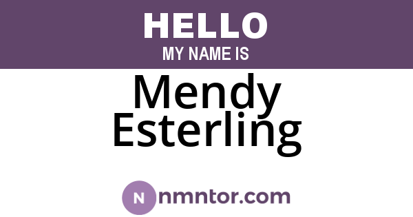 Mendy Esterling