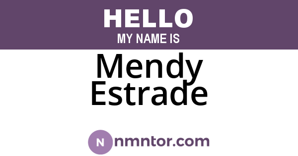 Mendy Estrade