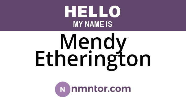 Mendy Etherington