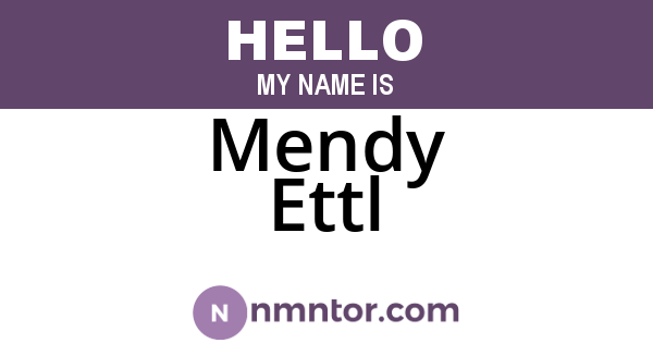 Mendy Ettl