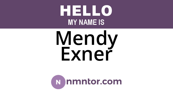 Mendy Exner
