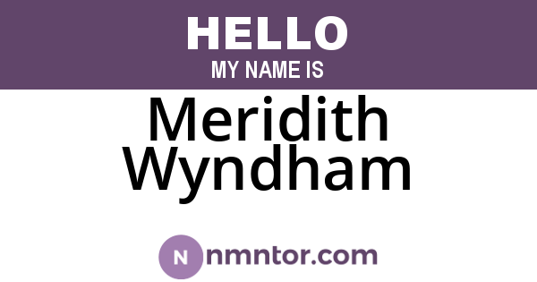 Meridith Wyndham