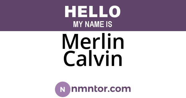Merlin Calvin