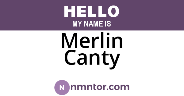 Merlin Canty