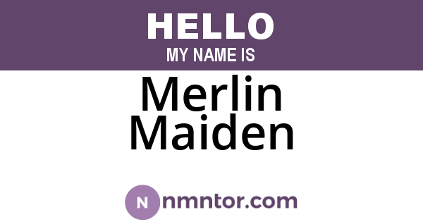Merlin Maiden