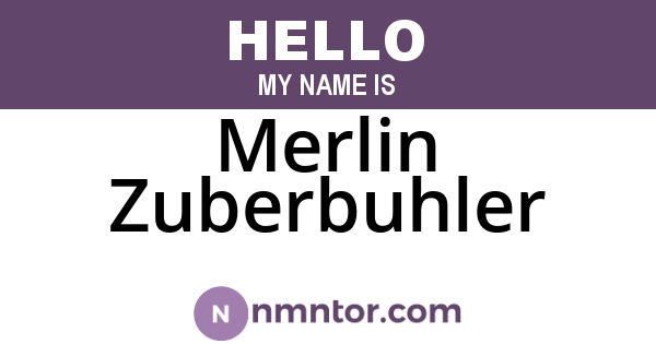 Merlin Zuberbuhler