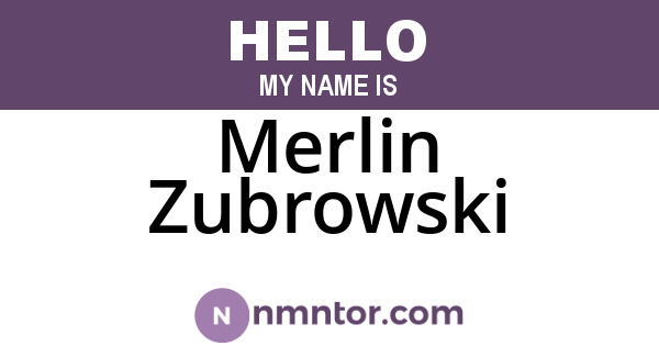 Merlin Zubrowski