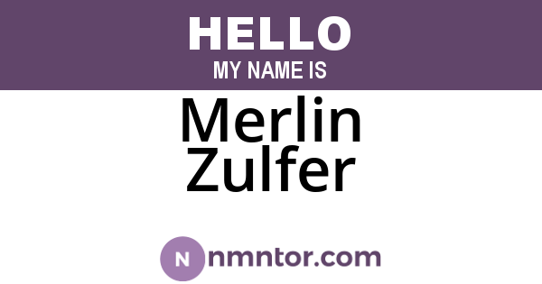 Merlin Zulfer