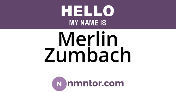 Merlin Zumbach