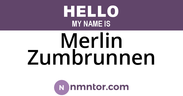 Merlin Zumbrunnen