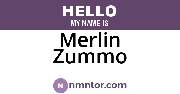 Merlin Zummo