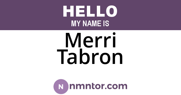 Merri Tabron