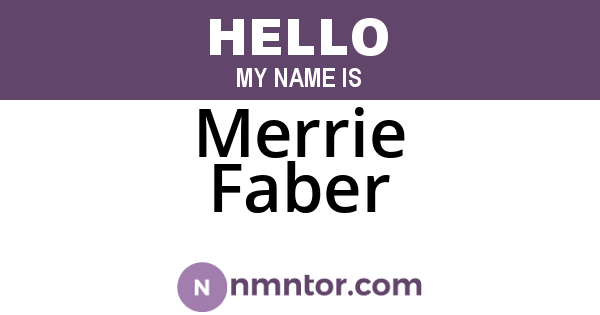 Merrie Faber