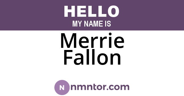 Merrie Fallon