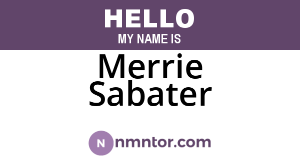 Merrie Sabater