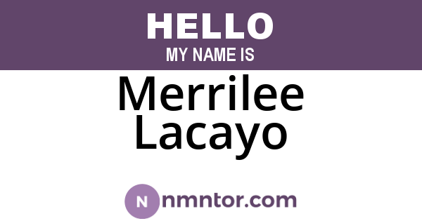 Merrilee Lacayo