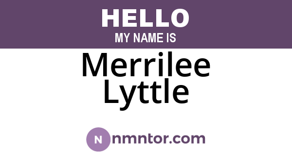 Merrilee Lyttle