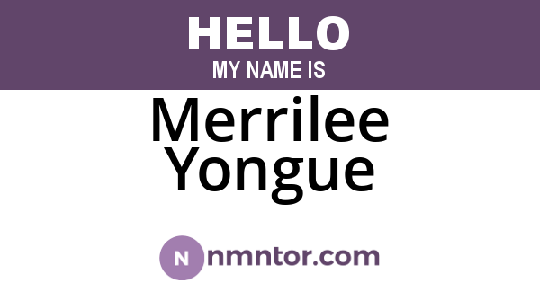 Merrilee Yongue