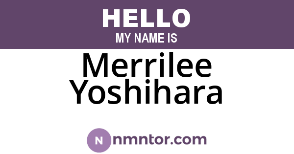 Merrilee Yoshihara