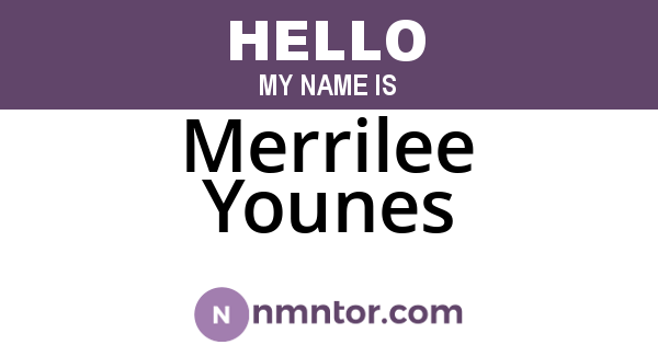 Merrilee Younes