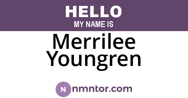 Merrilee Youngren