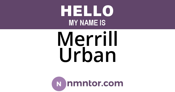 Merrill Urban