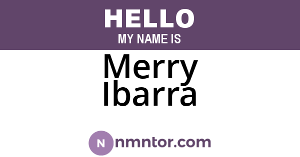 Merry Ibarra