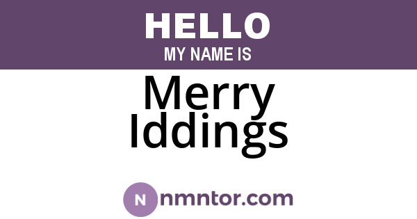 Merry Iddings