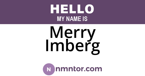 Merry Imberg