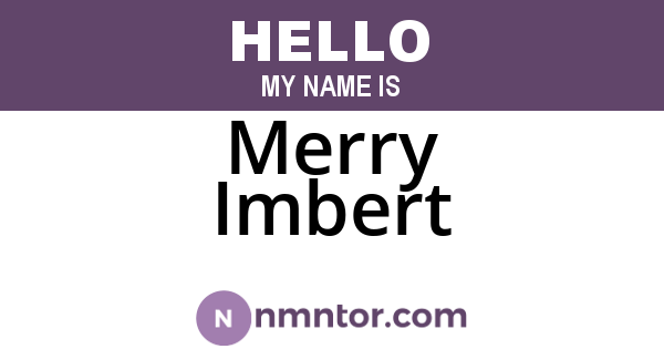 Merry Imbert