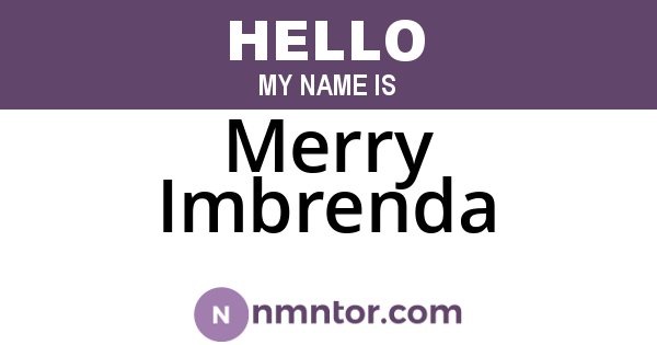 Merry Imbrenda