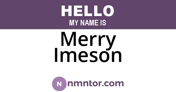 Merry Imeson