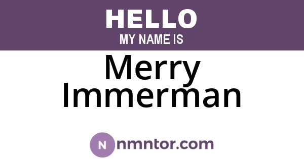 Merry Immerman