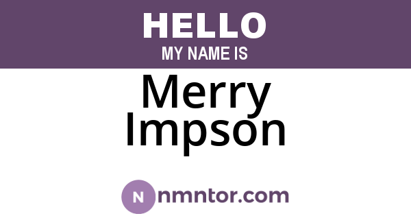 Merry Impson