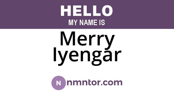 Merry Iyengar