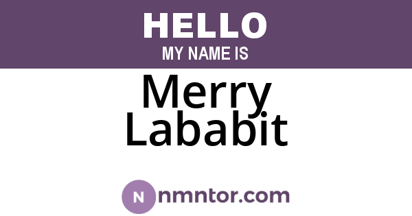 Merry Lababit