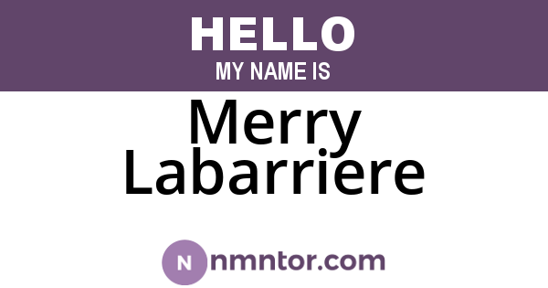 Merry Labarriere