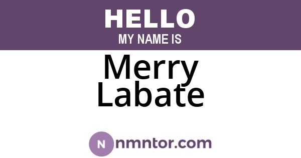 Merry Labate